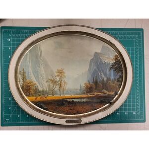Sunshine Biscuits 1988 A Bierstadt Yosemite Valley Tin‎ Tray Vintage Art Decor